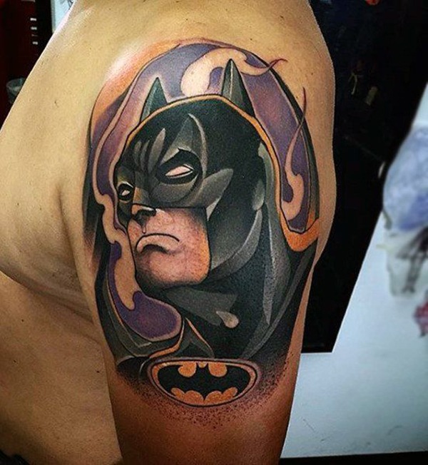 A Batman Power Shoulder Portrait Batman Tattoos Tattoo Design