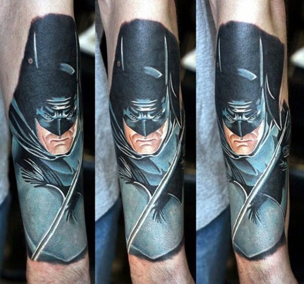 A Retro Wrap Around Design Batman Tattoos Tattoo Design