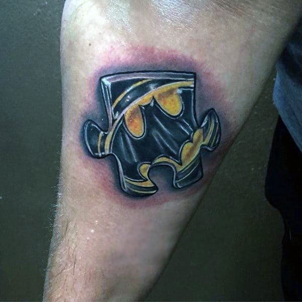 A Single Batman Puzzle Piece Batman Tattoos Tattoo Design