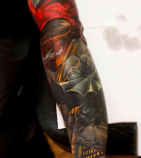 Batman on the Prowl in Arkham Batman Tattoo Tattoo Design