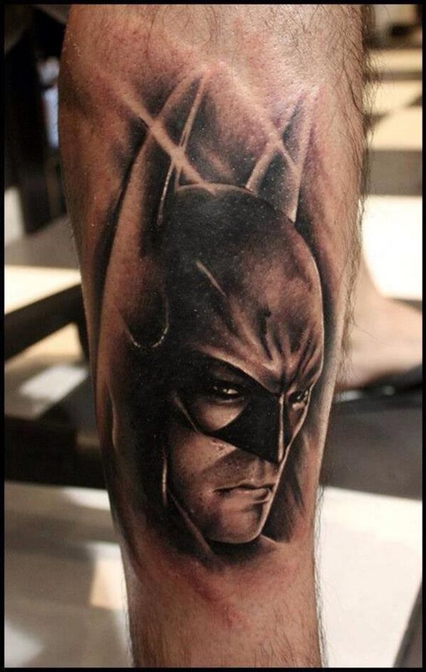 Black and White Batman Portrait Batman Tattoos Tattoo Design