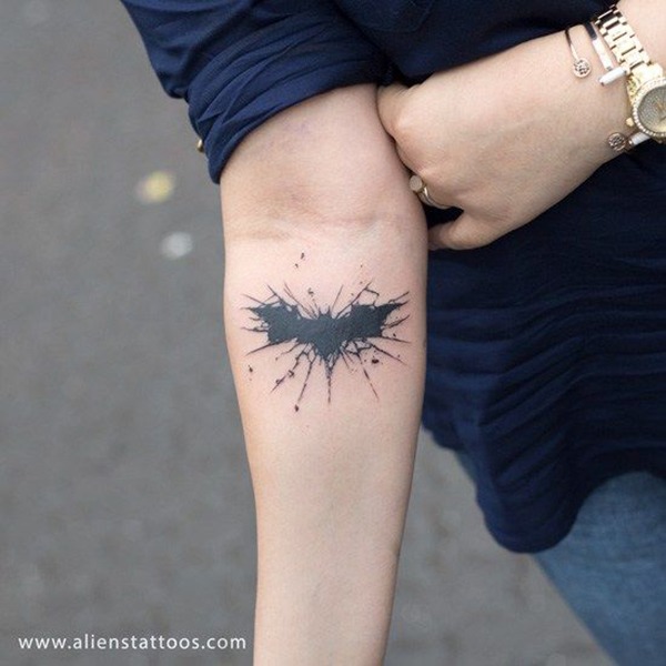 Broken Glass Logo, Arm Design Batman Tattoo Tattoo Design