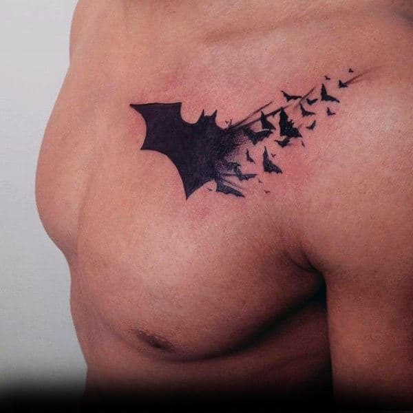 Dispersing Bats, Flyaway Batman Logo Batman Tattoos Tattoo Design
