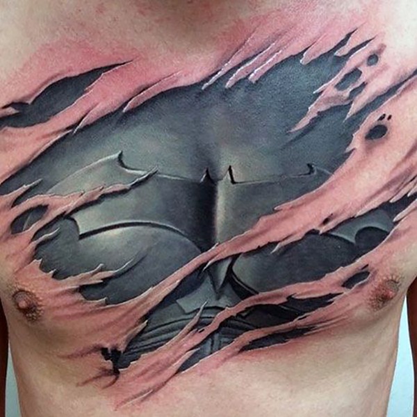 Inside Out Batman Armor Chest Piece Batman Tattoos Tattoo Design