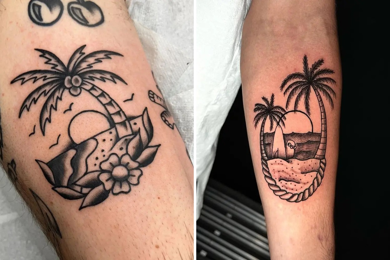 25+ Beachy Tattoo Ideas For Expressive Body Art Featured Lookbook Collage