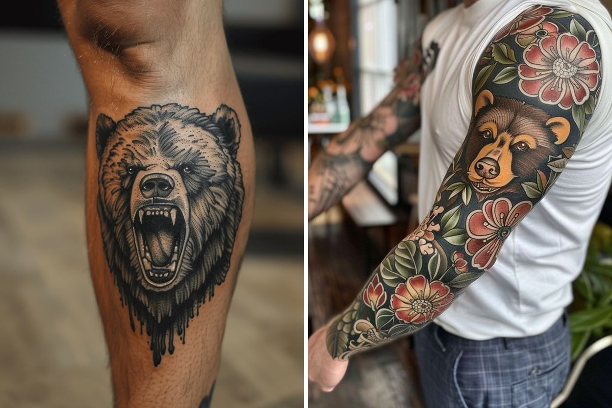 24 Powerful Bear Tattoo Ideas For Bold Meaningful Art