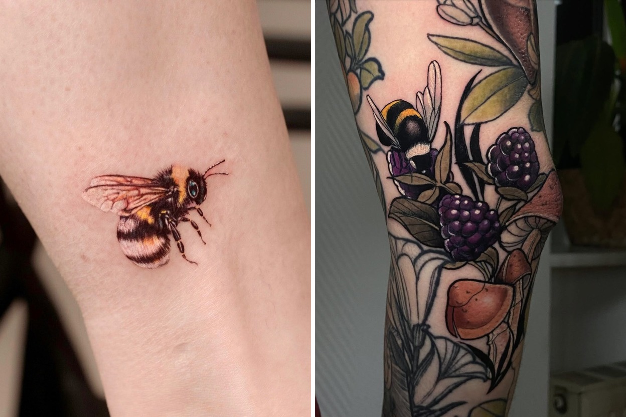 47+ Bee Tattoo Ideas With Clean Modern Artistry Featured Lookbook Collage