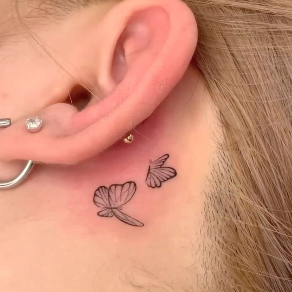 Dual Butterfly Tattoo Tattoo Design