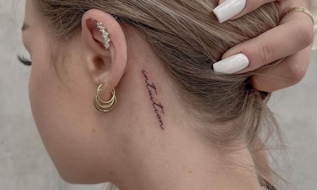 “Intuition” Script Tattoo Tattoo Design