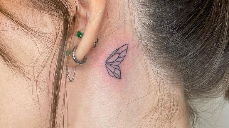 Leaf Wing Tattoo Tattoo Design