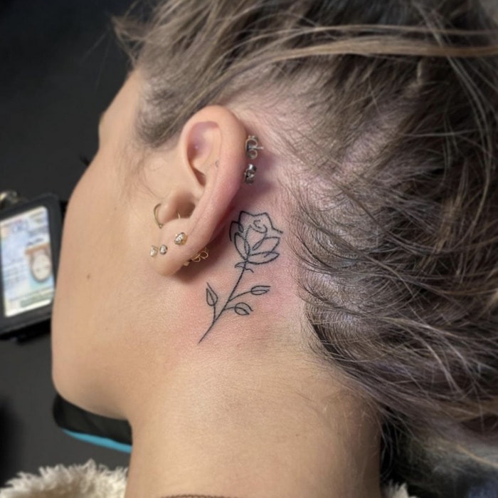 Outline Rose Tattoo Tattoo Design
