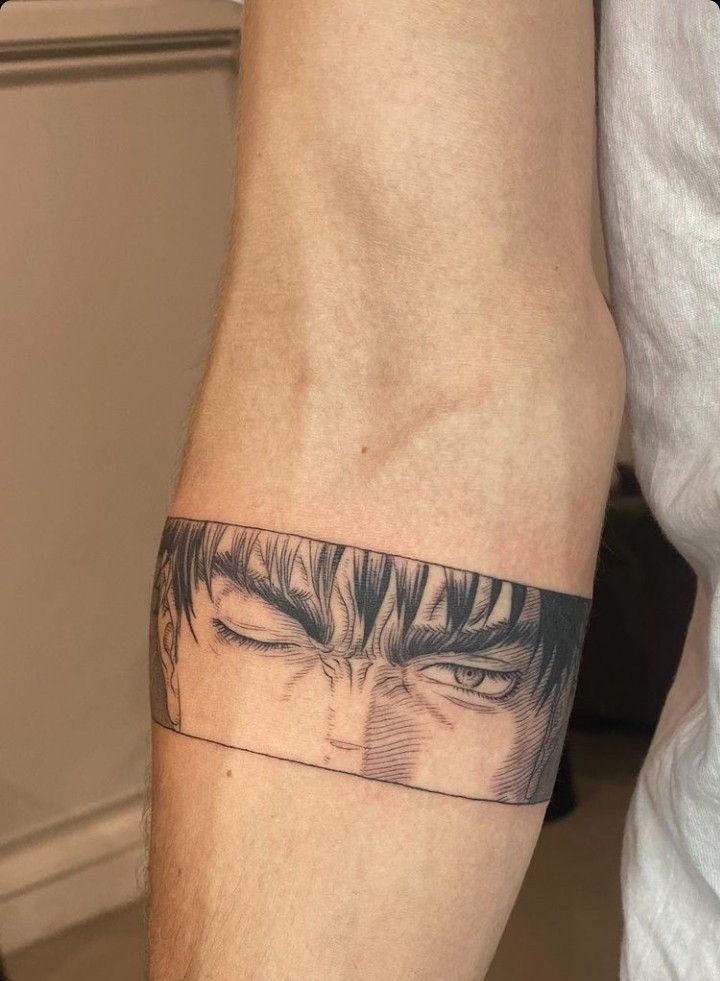 Guts’ Intense Gaze Armband Tattoo Tattoo Design