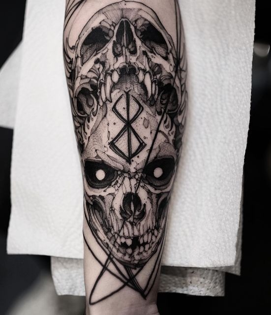 Skull Knight Dark Fantasy Tattoo Tattoo Design