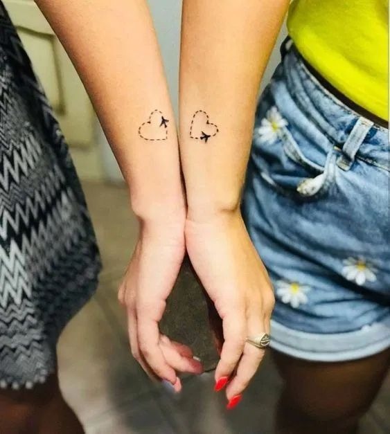 A Friendship that Connects the Dots Tattoo Design