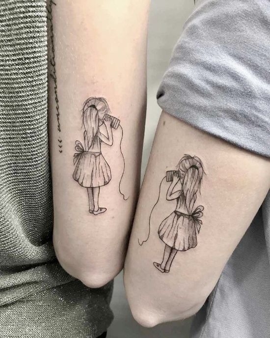 Cup Phone Best Friendship Tattoo for Best Friends Tattoo Design
