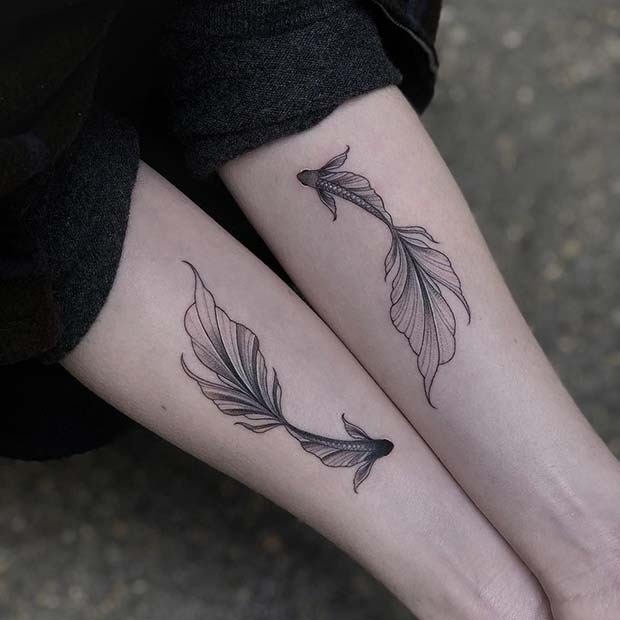 Fancy Fish Bring Luck to Friends Friendship Tattoos Tattoo Design