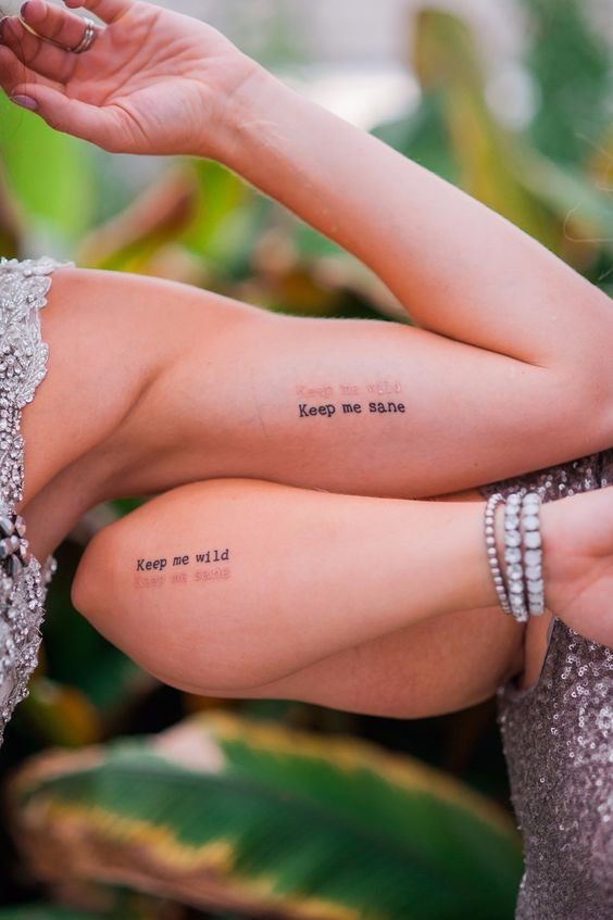 Keep Me Wild and Keep Me Sane Tattoo Design