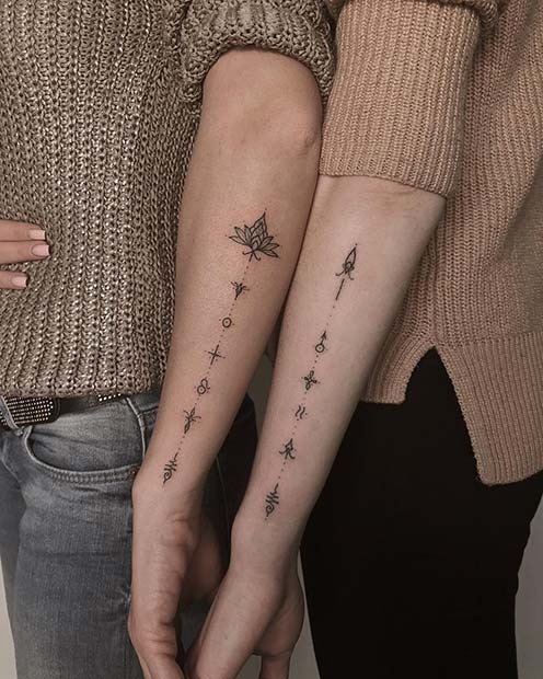Mehndi Arm Cute Tattoos for Best Friends Tattoo Design
