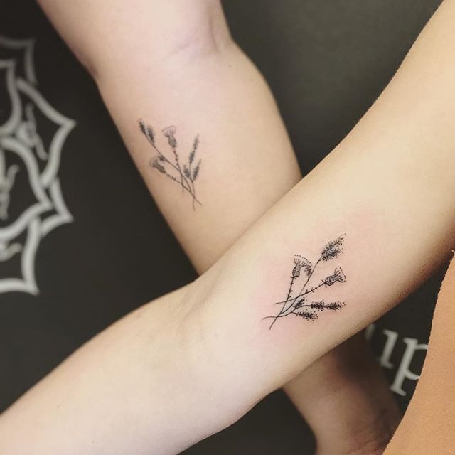 Our Friendship Grows like Wild Flowers Matching Tattoos for Best Friends Tattoo Design