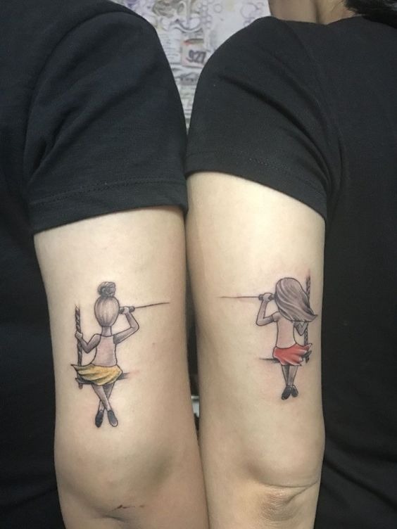 Sharing a Swing and a Chat Friend Tattoos Tattoo Design