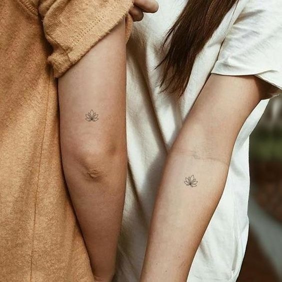 Twin Lotus Flower Best Friend Tattoos Tattoo Design