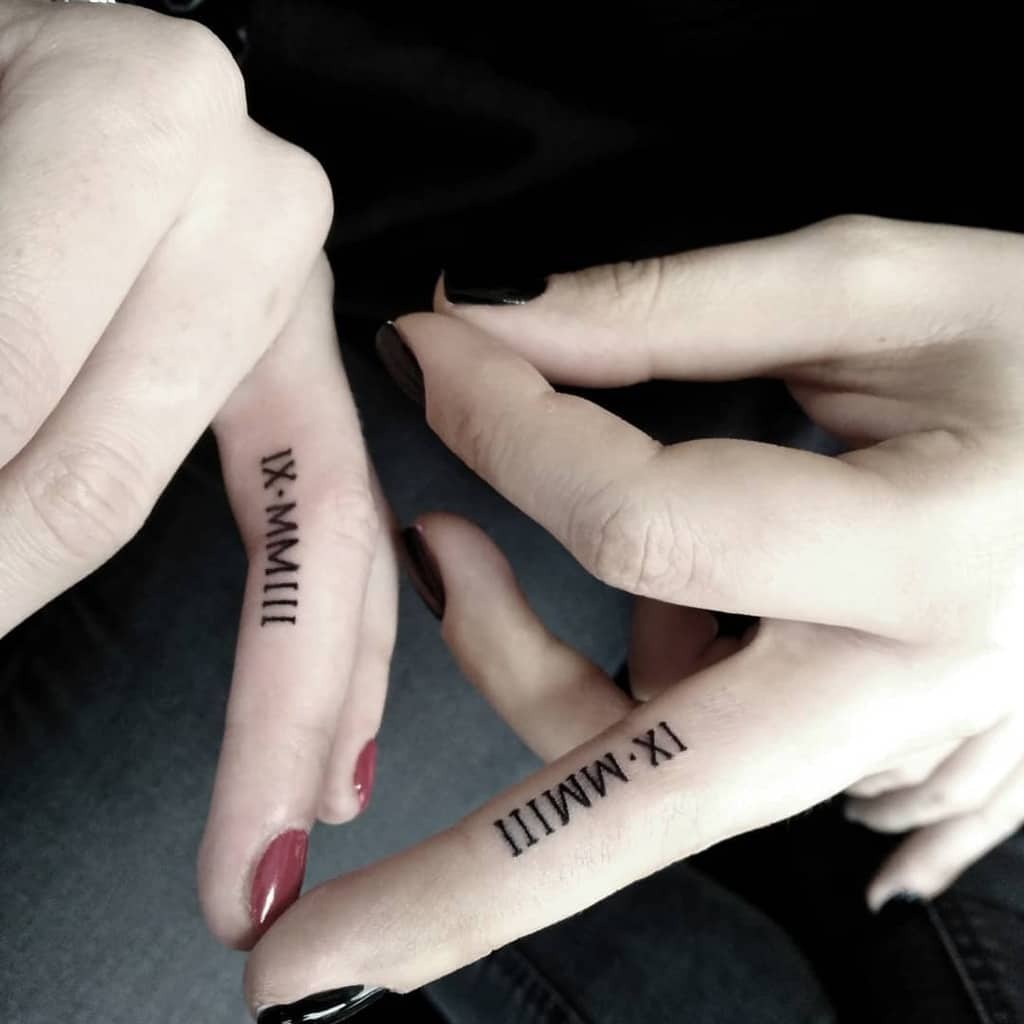 Write It in Roman Numerals Tattoo for Best Friends Tattoo Design