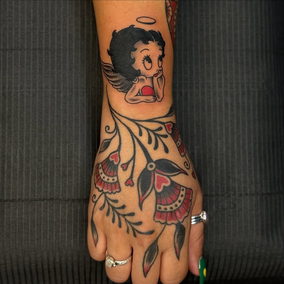 Charming Betty Boop Angel Tattoo Design Tattoo Design