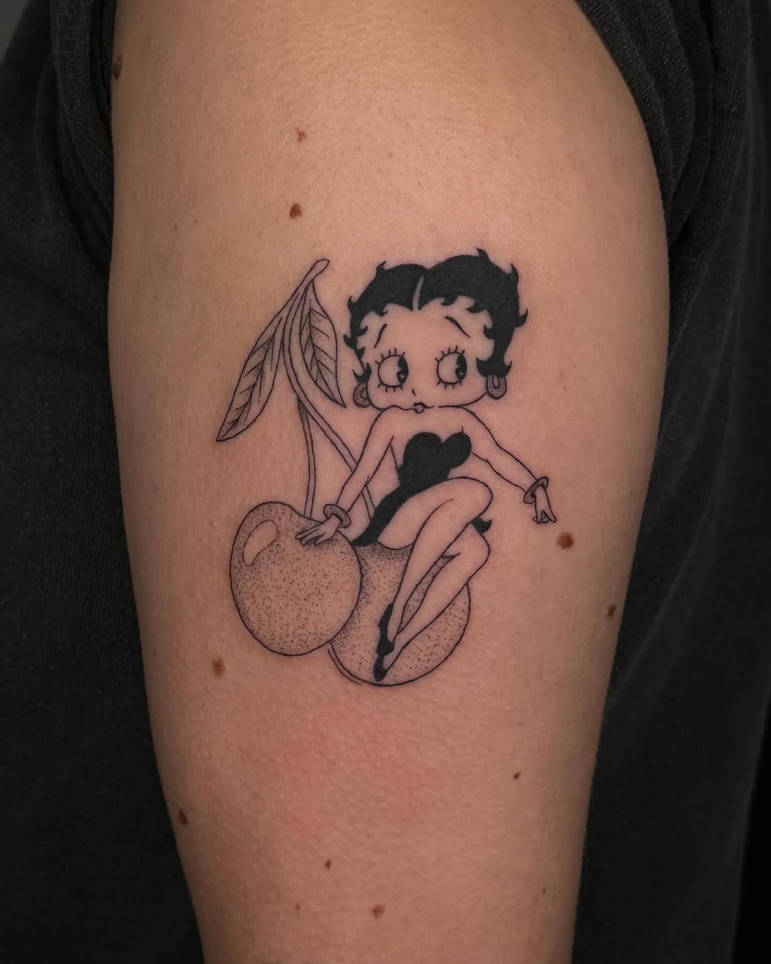 Charming Betty Boop Cherry Tattoo Design Tattoo Design