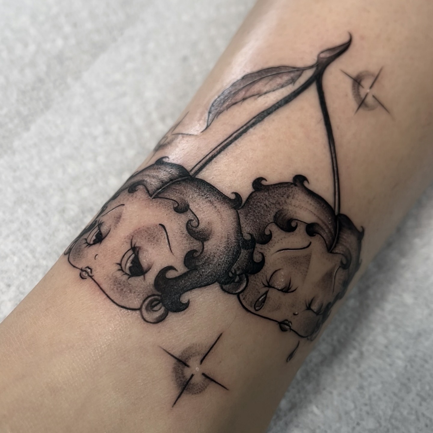 Charming Betty Boop Cherry Tattoo Design Tattoo Design