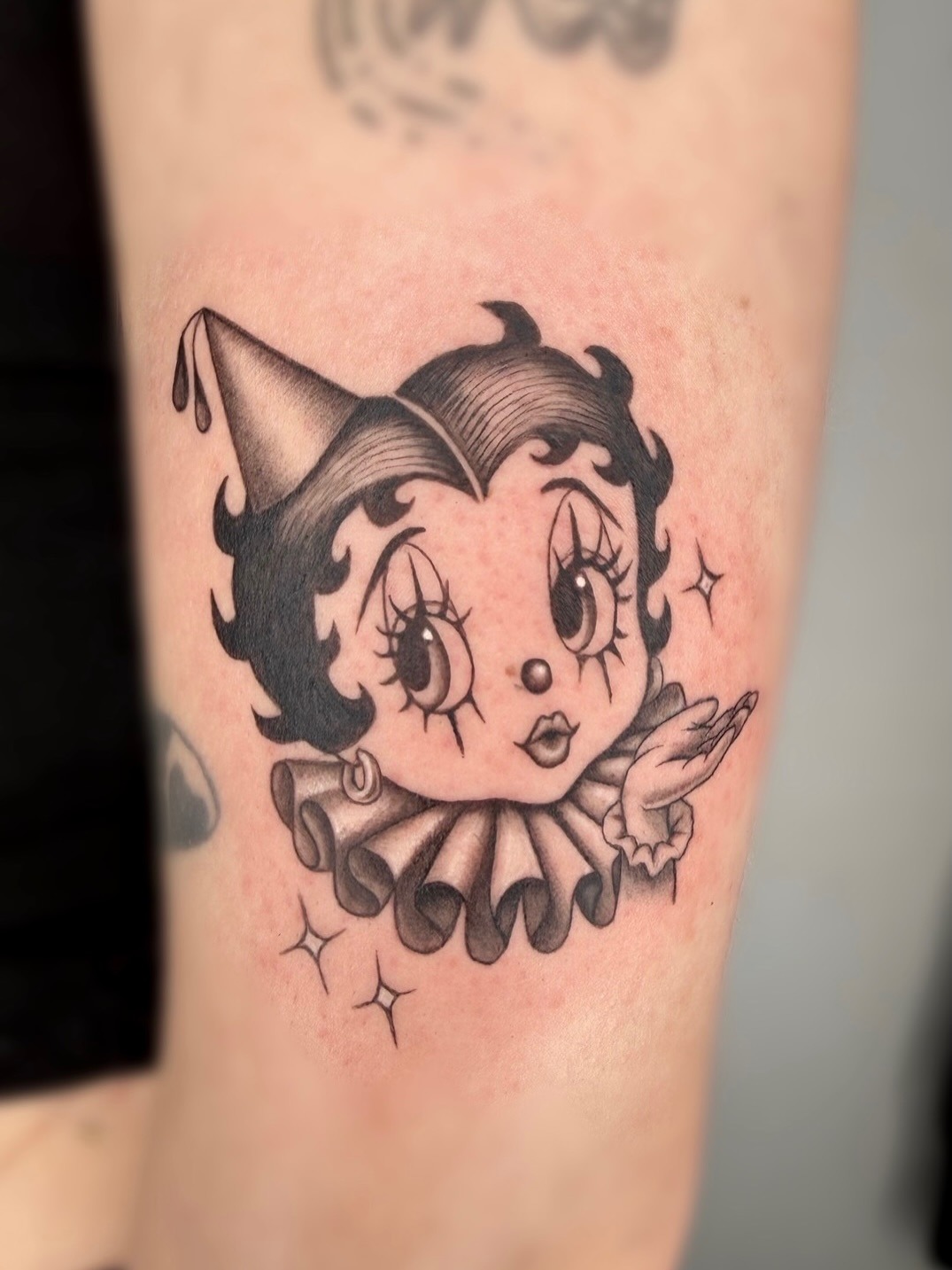 Charming Betty Boop Clown Tattoo Design Tattoo Design