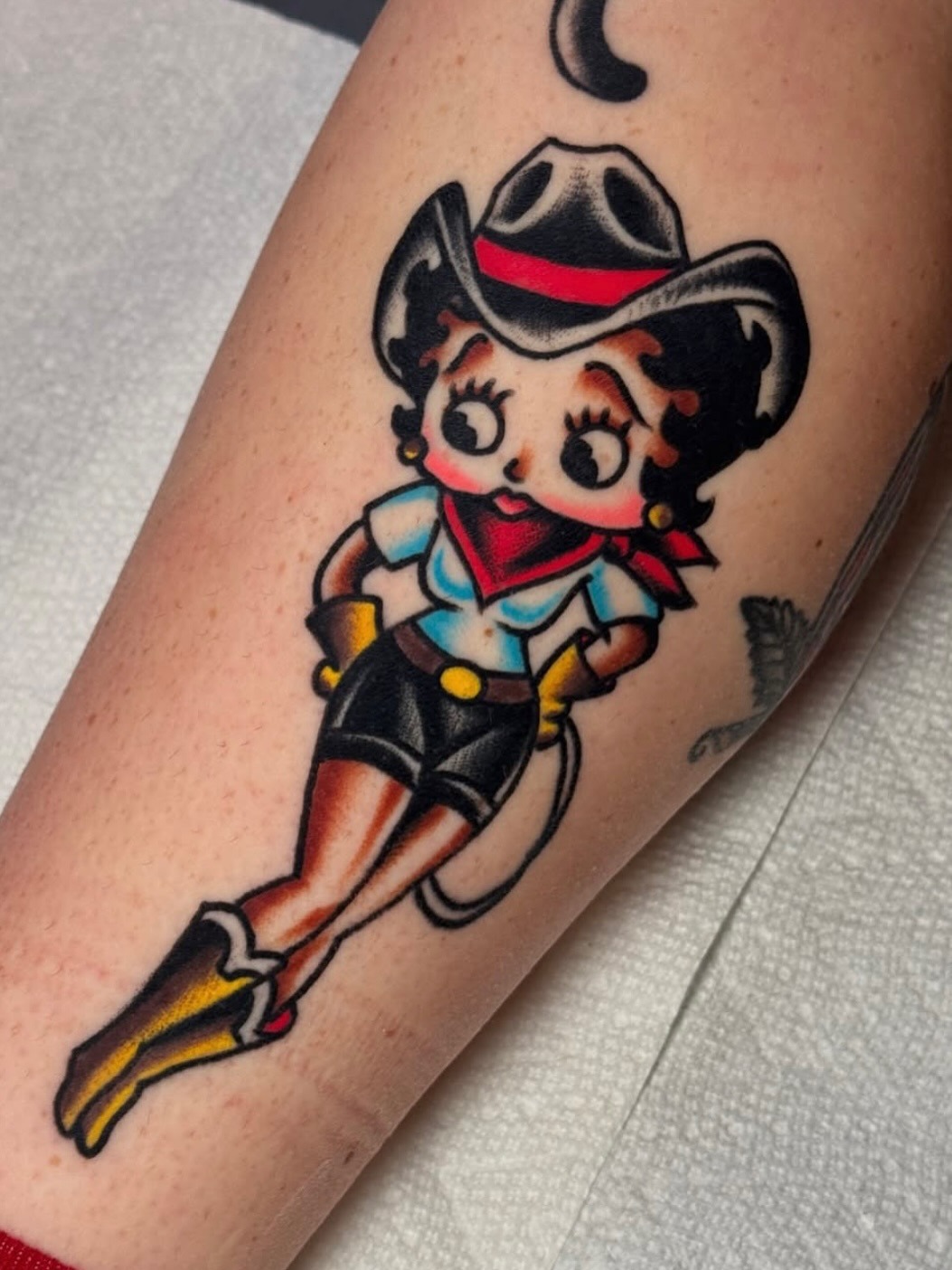 Charming cowgirl Betty Boop tattoo design Tattoo Design