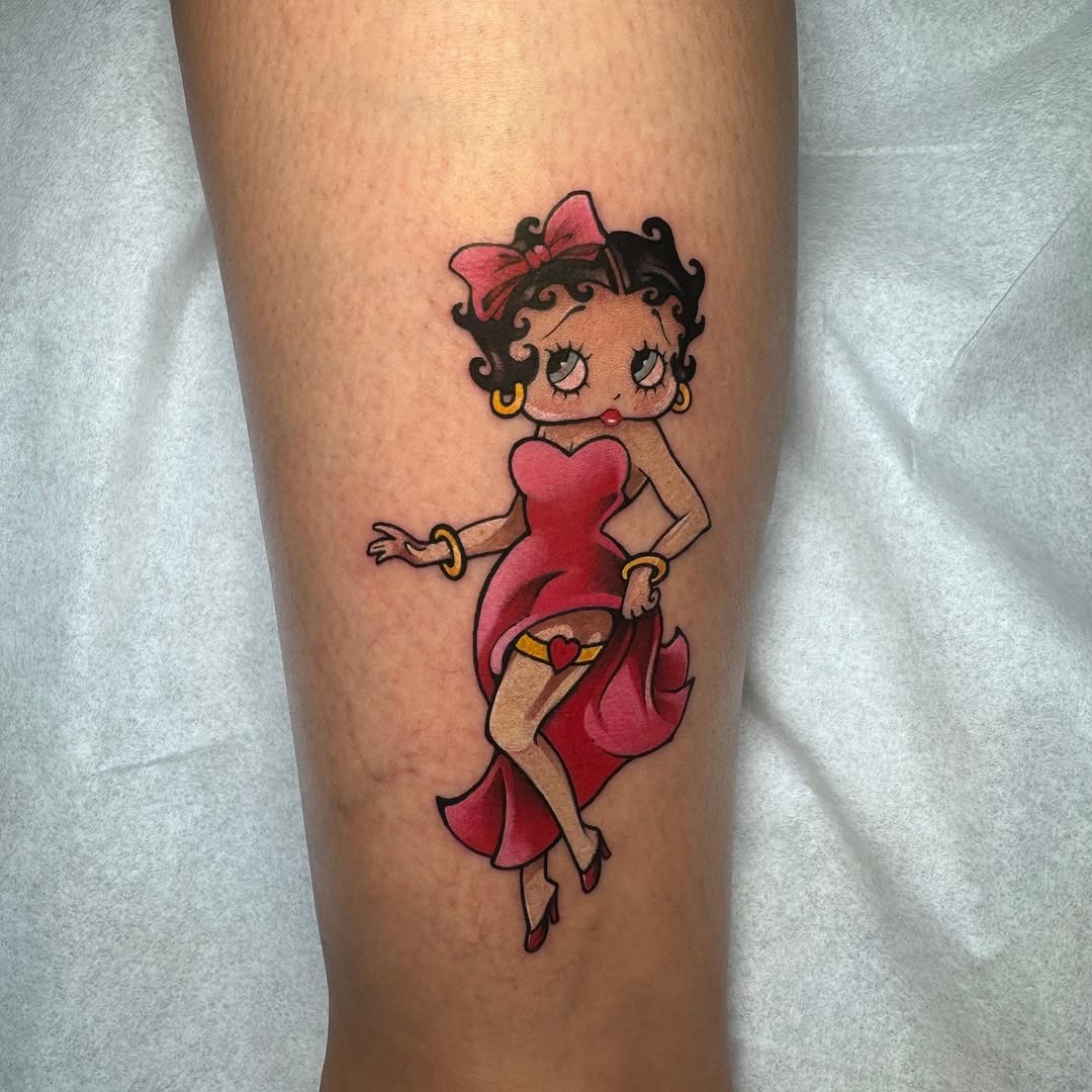 Classic Betty Boop Tattoo With Glamorous Vibes Tattoo Design