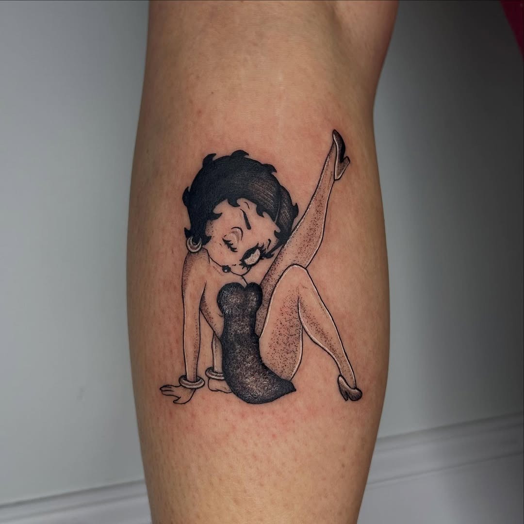 Playful Betty Boop Tattoo with Vintage Vibes Tattoo Design