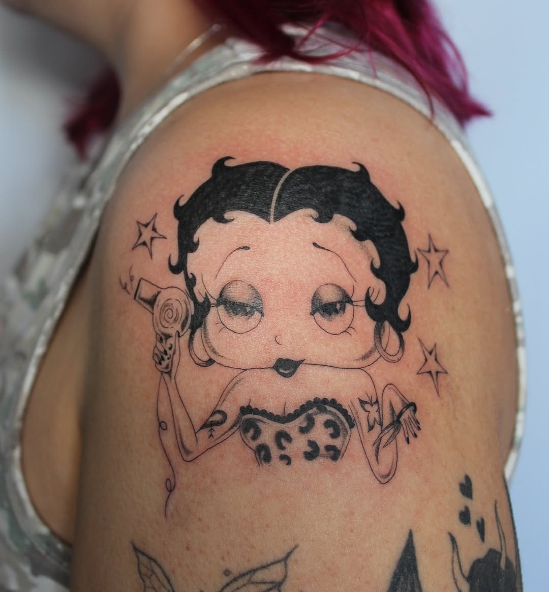 Retro Betty Boop Tattoo with a Modern Twist Tattoo Design