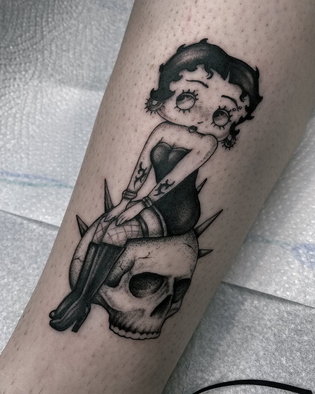 Unique Betty Boop Skull Tattoo Design Tattoo Design