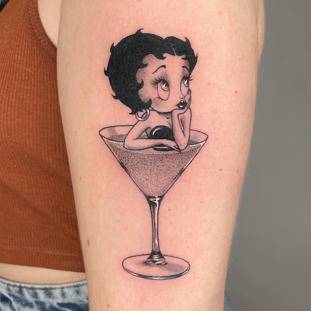 Vintage charm in a playful ink design Tattoo Design