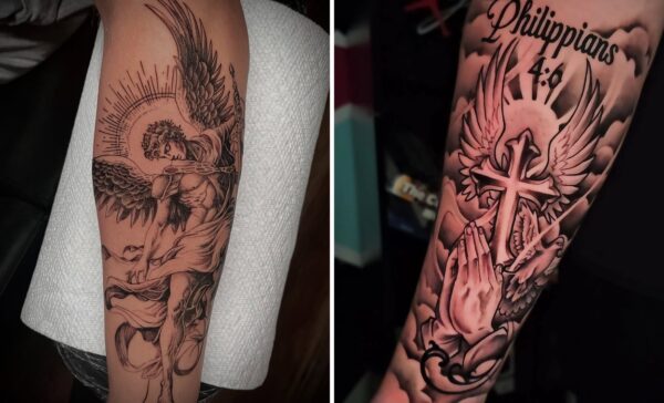 Biblical Tattoo Ideas With Striking Visual Contrast