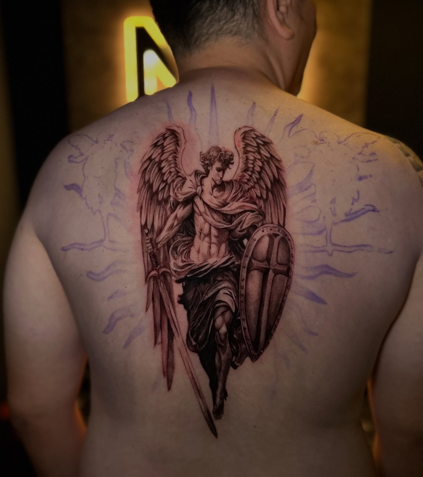 Samson and Lion Biblical Tattoo Tattoo Design