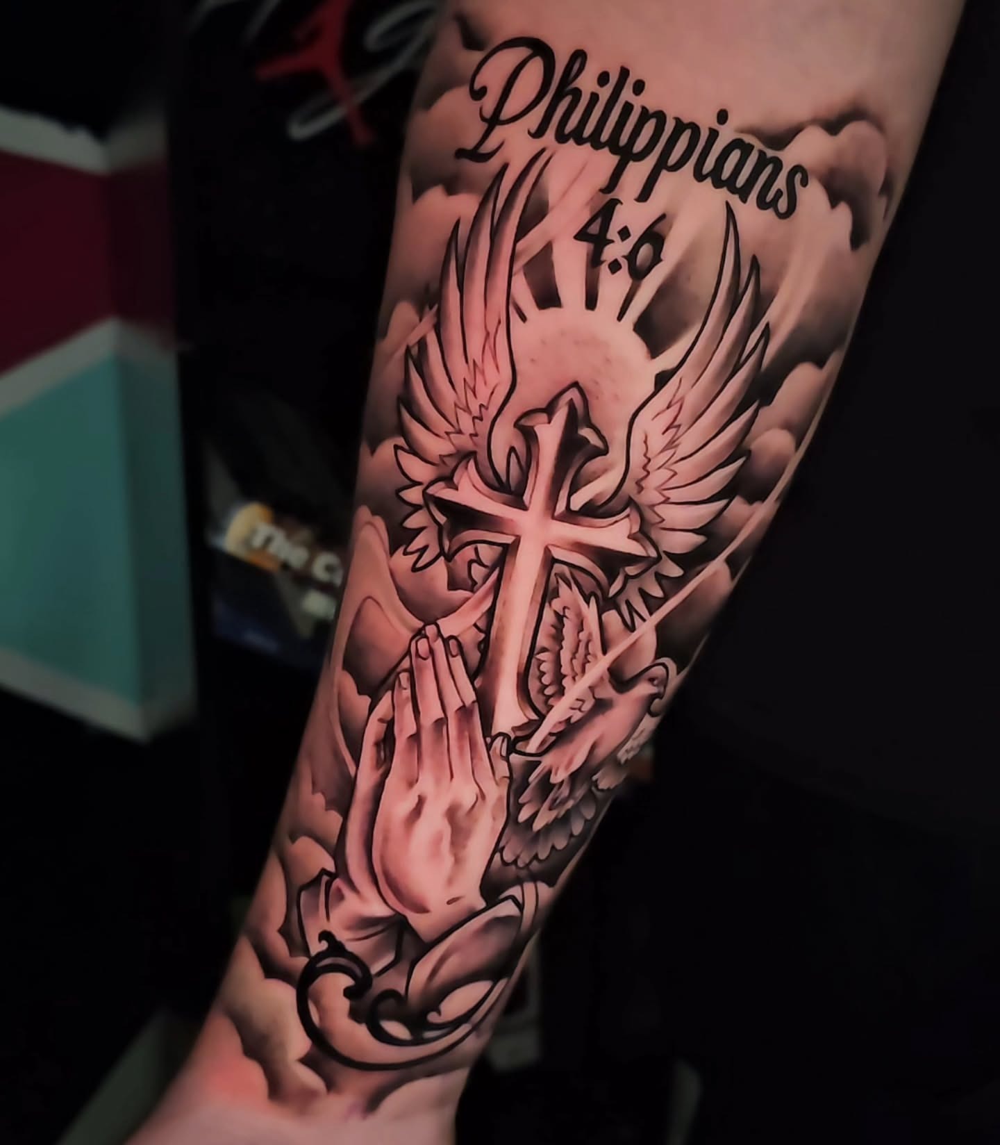 Winged Archangel Sword Biblical Tattoo Tattoo Design
