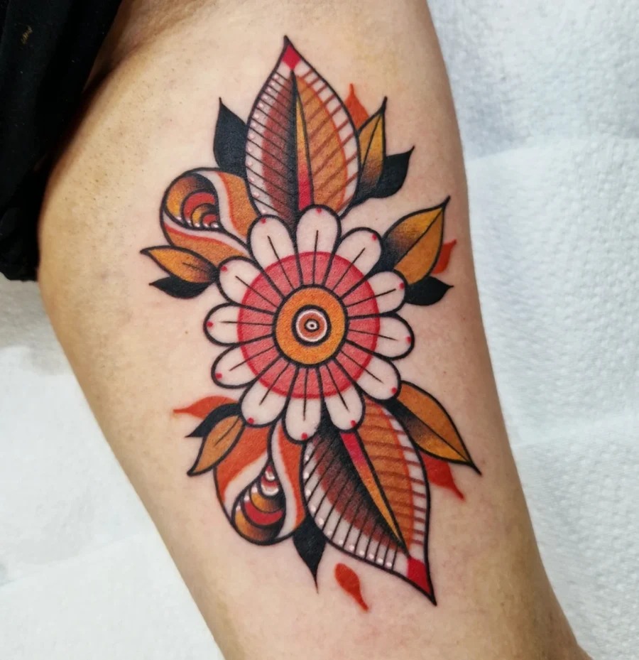 Eye-catching skeleton-themed biceps tattoo design Tattoo Design