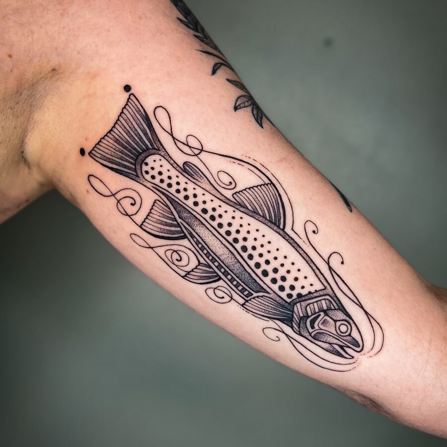 Intricate artistic blackwork biceps tattoos Tattoo Design