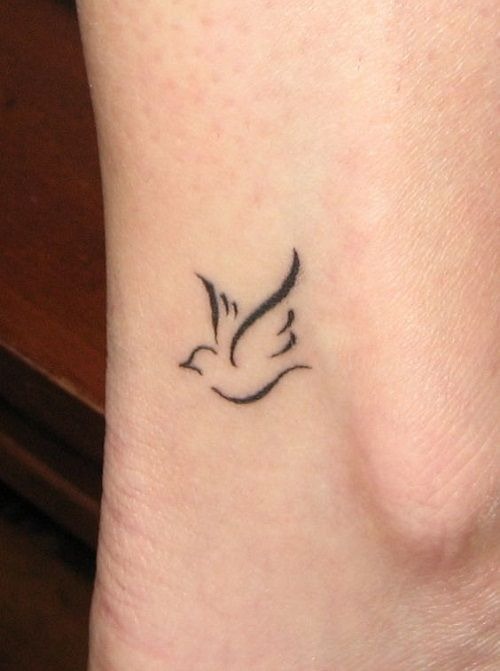 Minimalist Dove Tattoo Tattoo Design