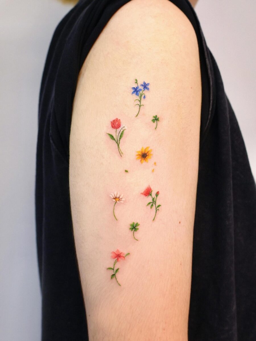 The design centers on charming floral celebrating nature's imagery that reads clearly at a glance.
