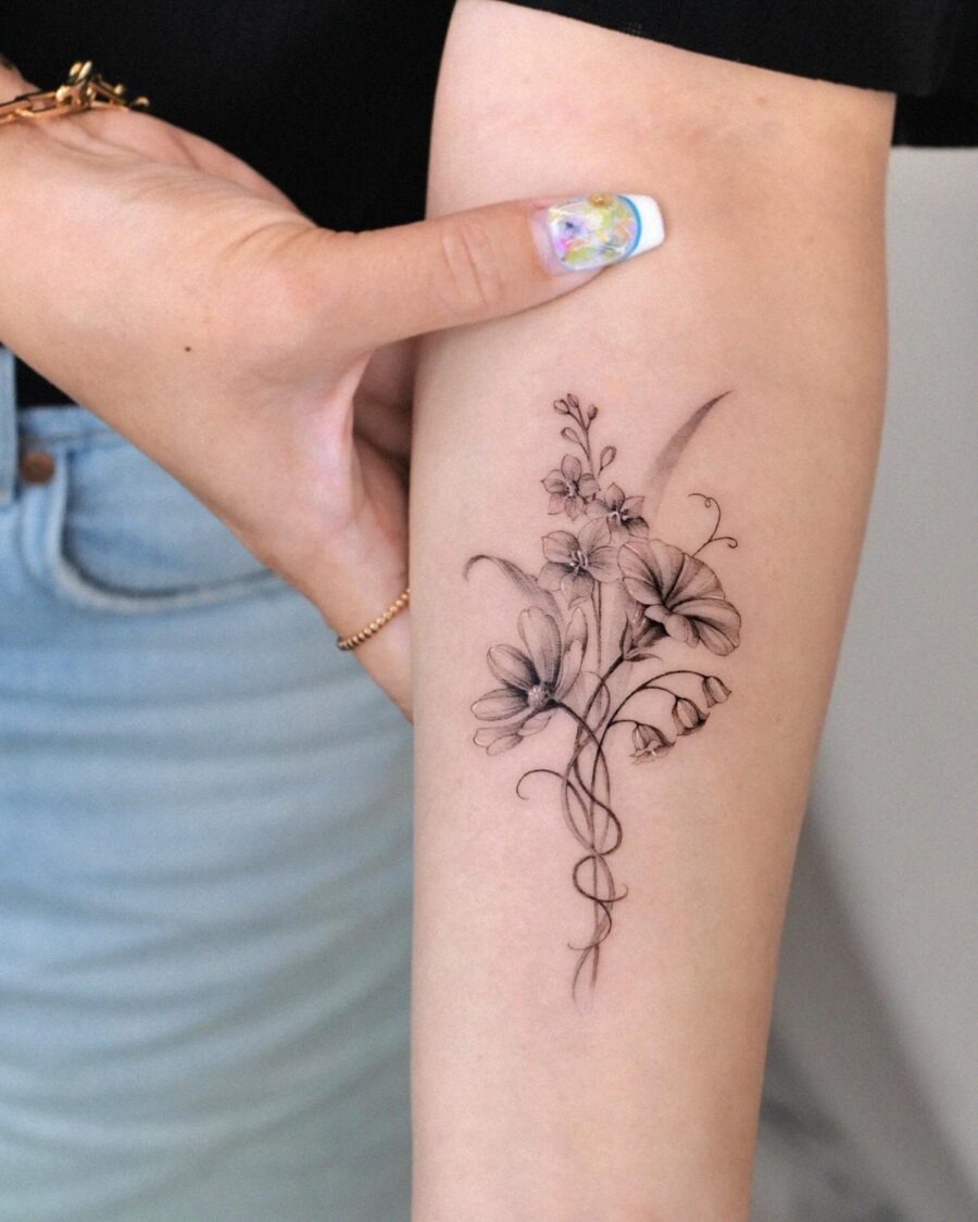 The design centers on elegant floral delicate vibe imagery that reads clearly at a glance.