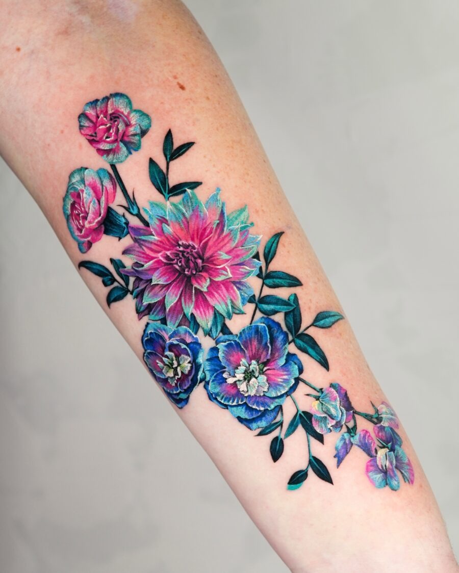 The design centers on stunning floral highlighting imagery that reads clearly at a glance.
