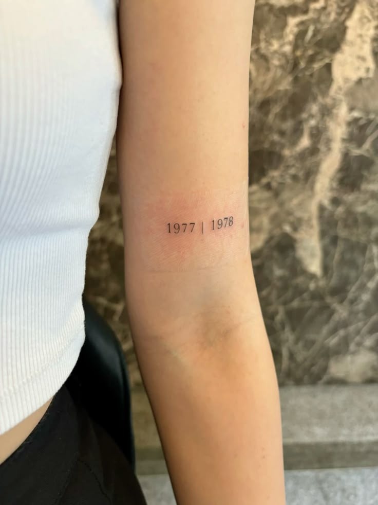Paired Years Minimal Line Tattoo Tattoo Design
