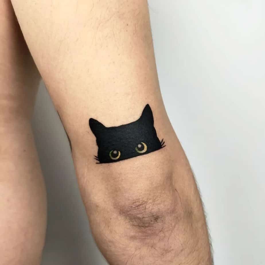 Moonwatcher Cat Tattoo Design