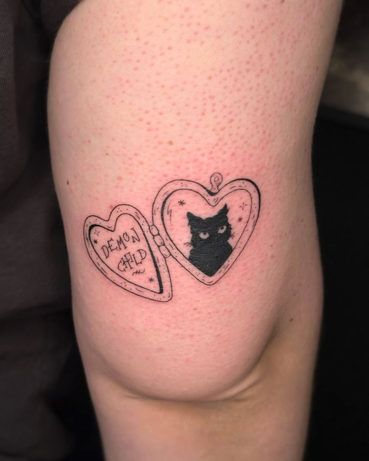 Petite Sitting Cat Tattoo Design