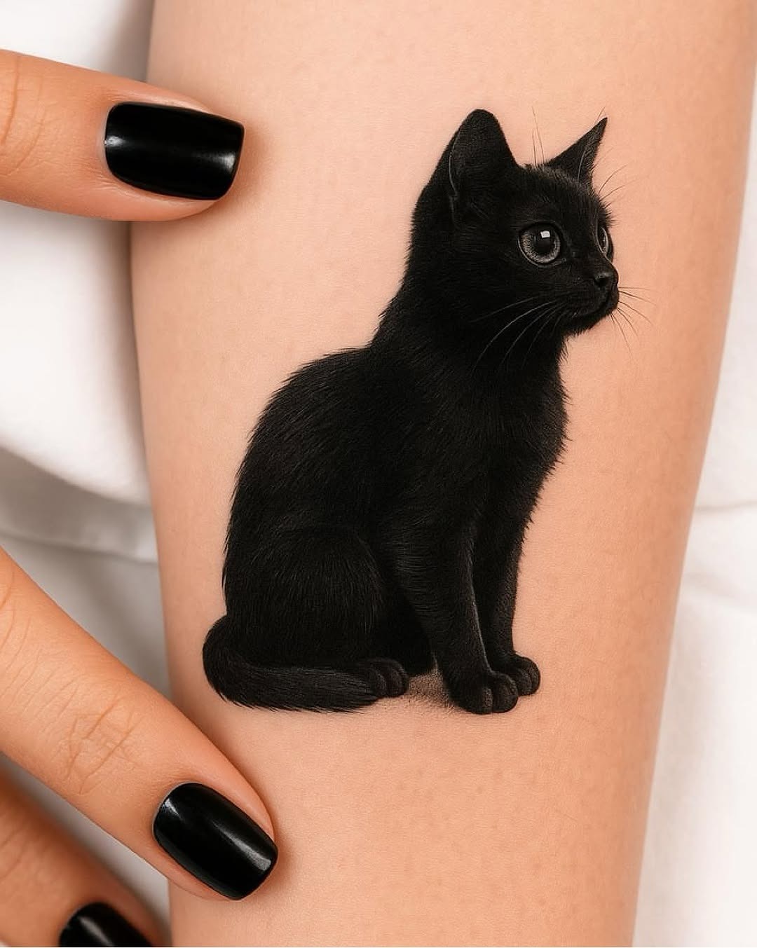 Stunning Realistic Black Cat Tattoo Design Tattoo Design