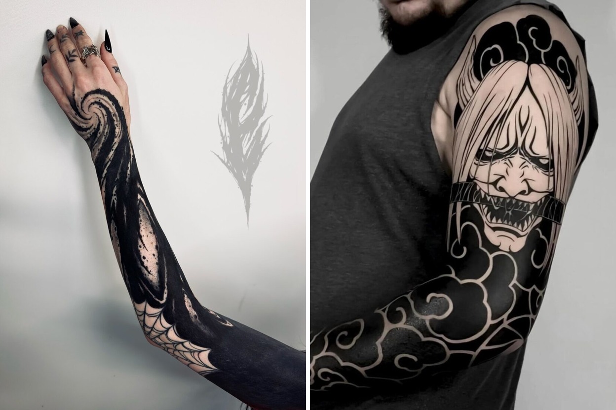 94+ Black Sleeve Tattoo Ideas & Inspiration Featured Lookbook Collage